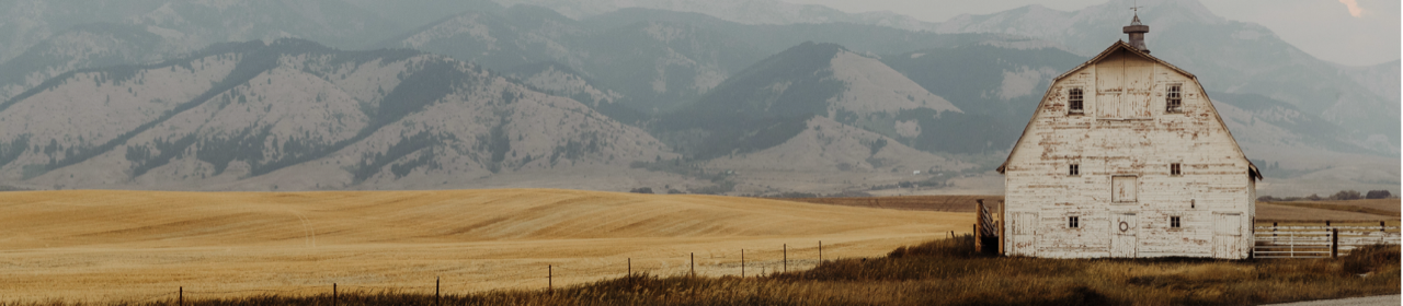 Tractor in mountains